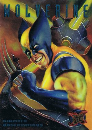 Fleer X-Men '95 Fleer Ultra Sinister Observations (Chromium) Card 10 Wolverine