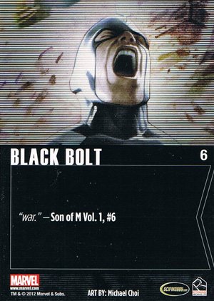 Rittenhouse Archives Marvel Greatest Heroes Base Card 6 Black Bolt