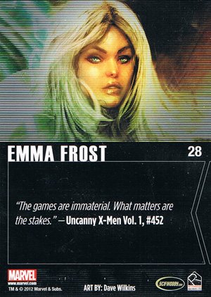 Rittenhouse Archives Marvel Greatest Heroes Parallel Base Set 28 Emma Frost