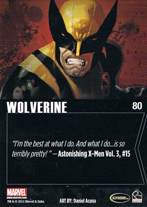 Rittenhouse Archives Marvel Greatest Heroes Parallel Base Set 80 Wolverine