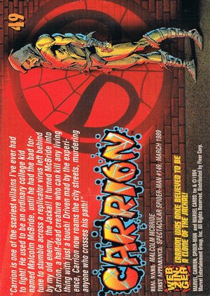 Fleer The Amazing Spider-Man Base Card 49 Carrion