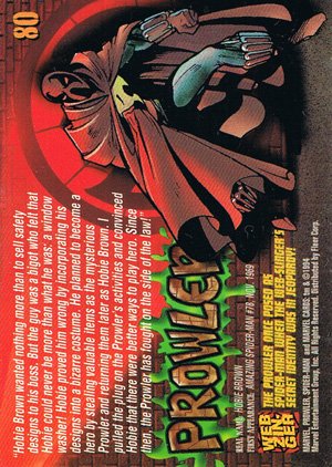 Fleer The Amazing Spider-Man Base Card 80 Prowler