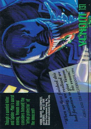 Fleer Marvel Masterpieces Gold-Signature Base Card 131 Venom