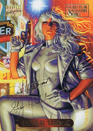Fleer Marvel Masterpieces Gold-Signature Base Card 110 Silver Sable