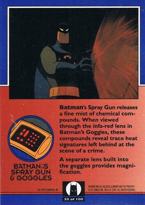 Topps Batman: The Animated Series Base Card 50 Batman's Spray Gun & Goggles