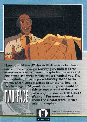 Topps Batman: The Animated Series Base Card 98 Look out, Harvey!