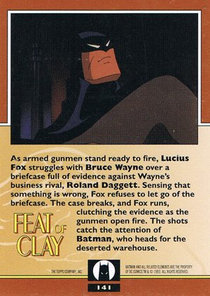 Topps Batman: The Animated Series 2 Base Card 141 As armed gunmen stand ready to fire, Luc