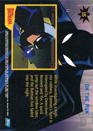 Topps Batman: Animated Series - Season One Base Card 15 On the Run