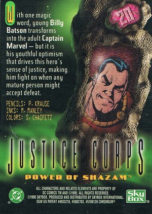 SkyBox DC Legends Base Card 20 The Power of Shazam