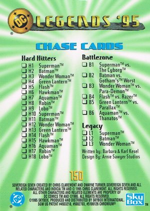 SkyBox DC Legends Base Card 150 Power Chrome Checklist B