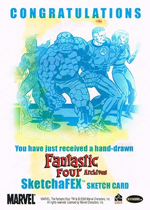 Rittenhouse Archives Fantastic Four Archives Sketch Card  Jeff Parker (4)