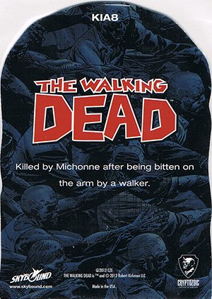 Cryptozoic The Walking Dead Comic Book Killed-in-Action Card KIA8 Morgan Jones