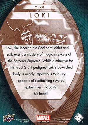Upper Deck Marvel Beginnings Series II Marvel Prime Micromotion Card M-28 Loki