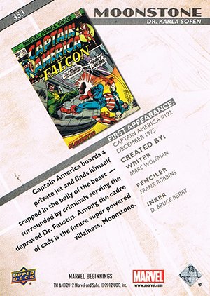 Upper Deck Marvel Beginnings Series II Base Card 353 Moonstone