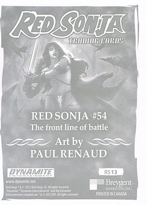 Breygent Marketing Red Sonja 3-D Lenticular Card RS13 The front line of battle