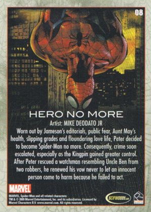 Rittenhouse Archives Spider-Man Archives Parallel Card 8 Hero No More