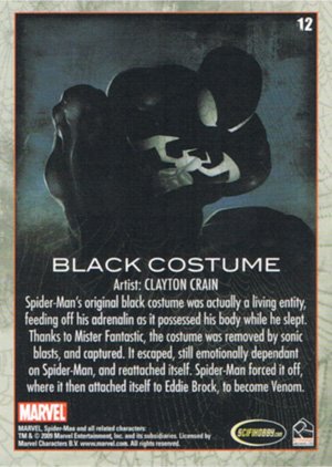 Rittenhouse Archives Spider-Man Archives Parallel Card 12 Black Costume