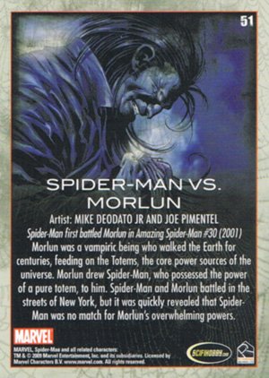 Rittenhouse Archives Spider-Man Archives Parallel Card 51 Spider-Man vs. Morlun