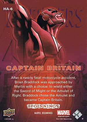 Upper Deck Marvel Beginnings Series III Holograms HA-6 Captain Britain