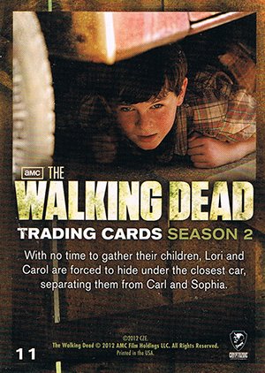 Cryptozoic The Walking Dead Season 2 Base Card 11 On Their Own