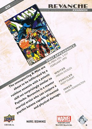 Upper Deck Marvel Beginnings Series III Base Card 420 Revanche