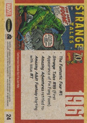 Rittenhouse Archives Marvel 70th Anniversary Base Card 24 1961