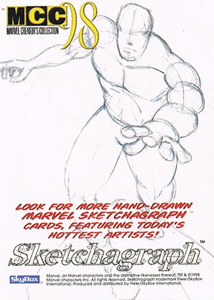 Fleer/Skybox Marvel Creators Collection 98 (MCC98) SketchaGraph Card  Gary McCluskey