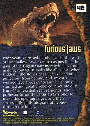 Inkworks Journey to the Center of the Earth 3D Base Card 42 Furious Jaws