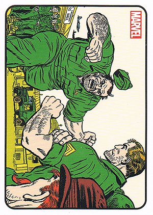 Rittenhouse Archives Sgt. Fury and His Howling Commandos Base Card 22 Don't Turn Your Back on Bull McGiveney