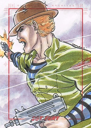 Rittenhouse Archives Sgt. Fury and His Howling Commandos Sketch Card  Arley Tucker