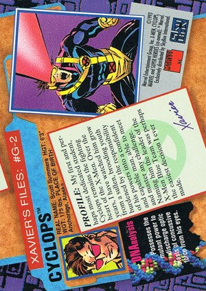 SkyBox X-Men: Series 2 Gold Foil Card G-2 Cyclops