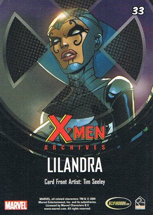Rittenhouse Archives X-Men Archives Base Card 33 Lilandra