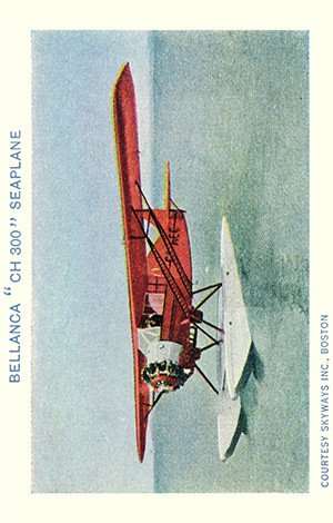 New England Confectionery Airplane Pictures Base Card 12 Bellanca CH 360 Seaplane