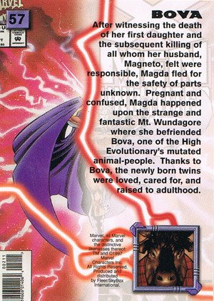 Fleer/Skybox X-Men '97 Timelines (Marvel Premium) Base Card 57 Bova