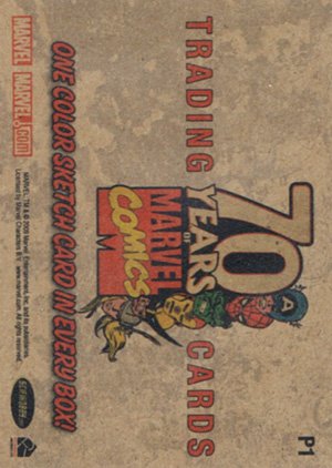 Rittenhouse Archives Marvel 70th Anniversary Promo Card P1 
