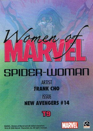Rittenhouse Archives Women of Marvel Embossed Card T9 Spider Woman