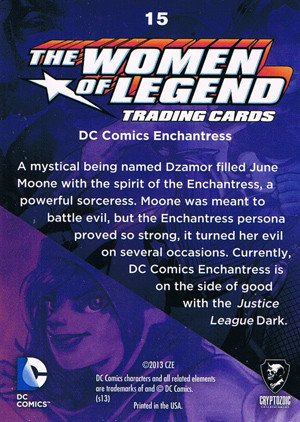 Cryptozoic DC Comics: The Women of Legend Base Card 15 DC Comics Enchantress