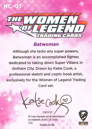 Cryptozoic DC Comics: The Women of Legend Katie Cook Sticker Collection KC-01 Batwoman