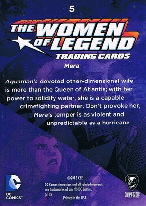 Cryptozoic DC Comics: The Women of Legend Parallel Foil Card 5 Mera