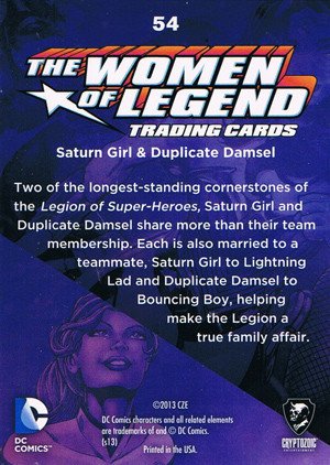 Cryptozoic DC Comics: The Women of Legend Parallel Foil Card 54 Saturn Girl & Duplicate Damsel