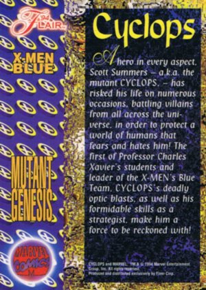 Fleer Marvel Annual Flair '94 Base Card 141 Cyclops