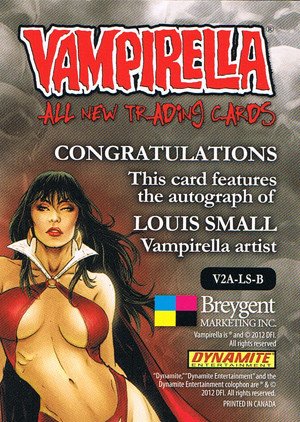 Breygent Marketing Vampirella (All-New) SDCC Autograph Card V2A-LS-C Louis Small