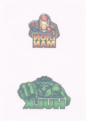 Upper Deck Marvel Super Hero Squad Tattoos 4 Iron Man/Hulk