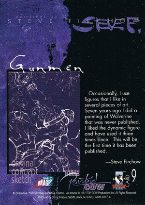 Comic Images Top Cow Showcase: The Painted Cow Base Card 9 Gunmen