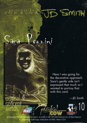 Comic Images Top Cow Showcase: The Painted Cow Base Card 10 Sara Pezzini