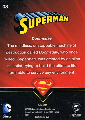 Cryptozoic Superman: The Legend Base Card 8 Doomsday