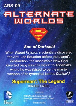 Cryptozoic Superman: The Legend Alternate Worlds Card ARS-09 Son of Darkseid