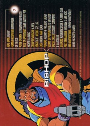 Fleer/Skybox Marvel Motion Base Card 2 Bishop