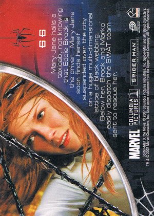 Rittenhouse Archives Spider-Man Movie 3 Base Card 66 Mary Jane hails a taxicab, not knowing that Ed
