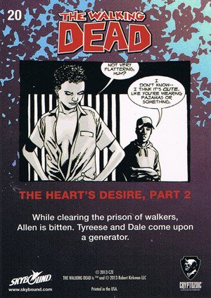 Cryptozoic The Walking Dead Comic Book Series 2 Base Card 20 The Heart's Desire, Part 2